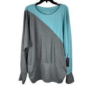 Tahari 3X Women's Top Long Sleeve Athletic Knit Pullover Plus Size Sport NWT